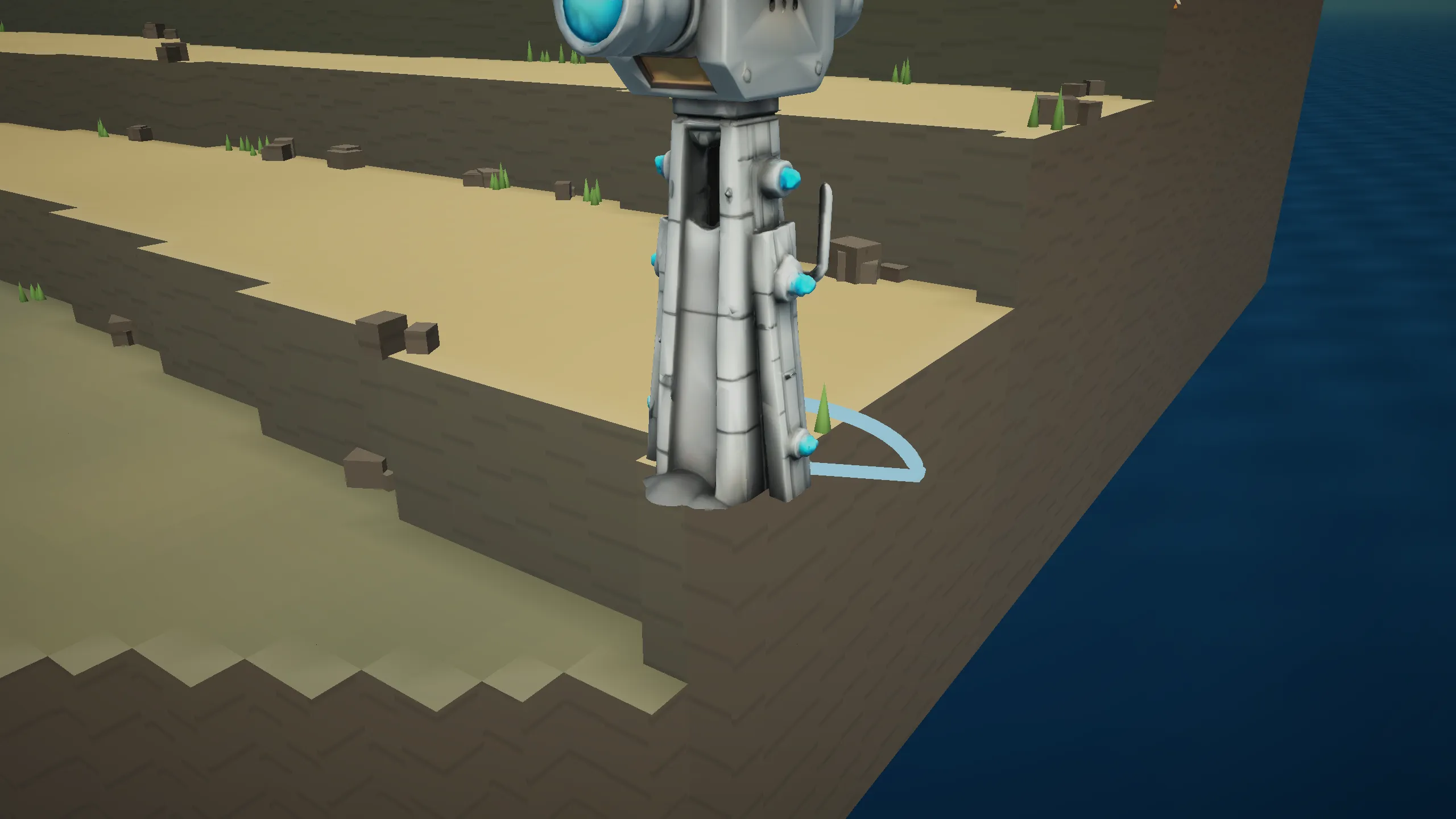 The freezer turret over deep water