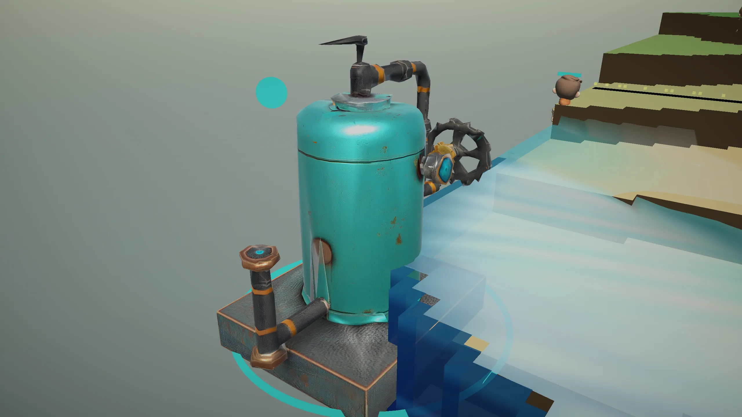 Pump working at the waterline