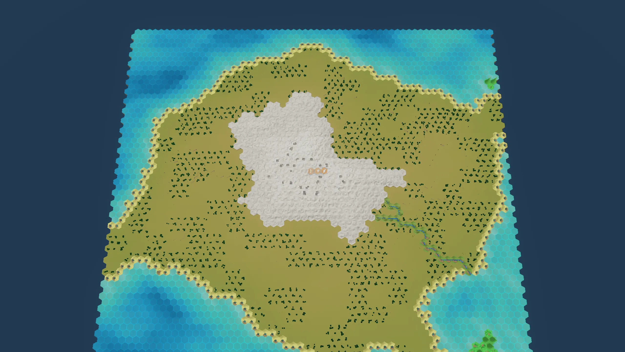Hex world map, early years